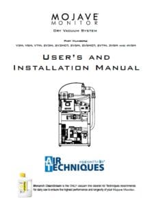 Installation Manual Mojave Monitor Dry Vacuum V3M-4V5M