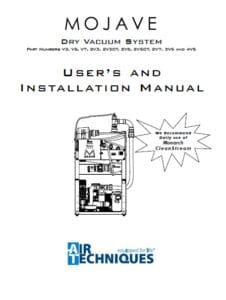 Installation Manual Mojave Dry Vacuum V3M-4V5M